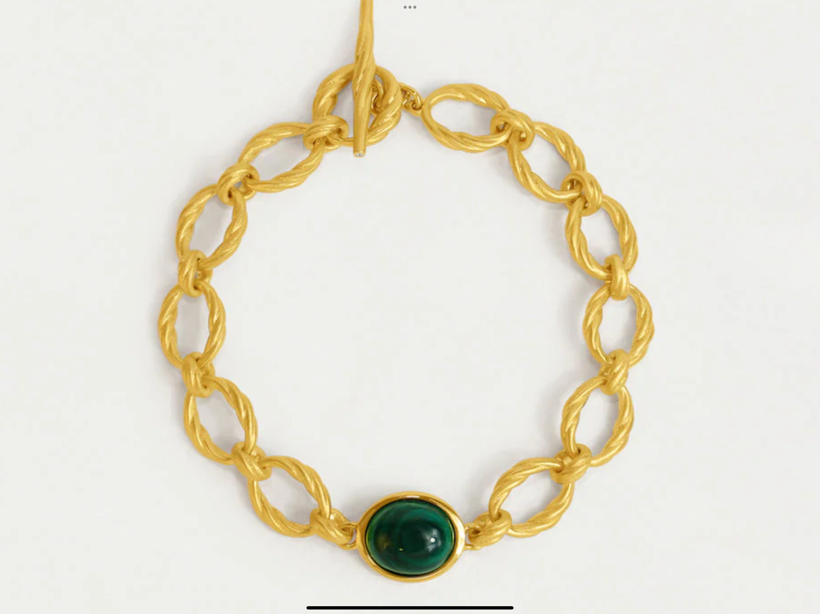Yellow Gold Malachite Bracelet