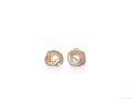 18K Apricot Gold & Diamond Earrings