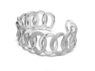 Sterling Silver & Diamond Cuff
